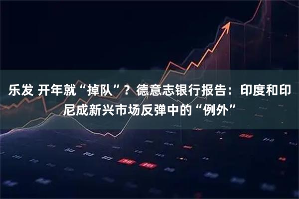 乐发 开年就“掉队”？德意志银行报告：印度和印尼成新兴市场反弹中的“例外”