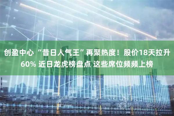 创盈中心 “昔日人气王”再聚热度！股价18天拉升60% 近日龙虎榜盘点 这些席位频频上榜