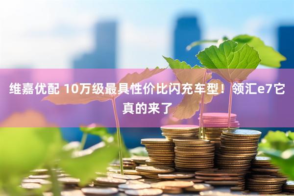 维嘉优配 10万级最具性价比闪充车型！领汇e7它真的来了
