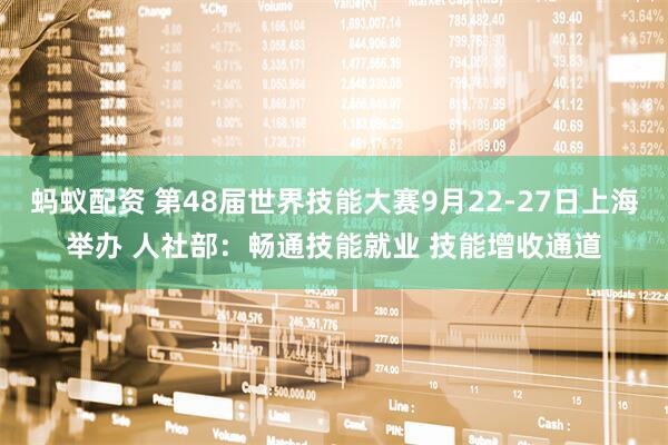 蚂蚁配资 第48届世界技能大赛9月22-27日上海举办 人社部：畅通技能就业 技能增收通道