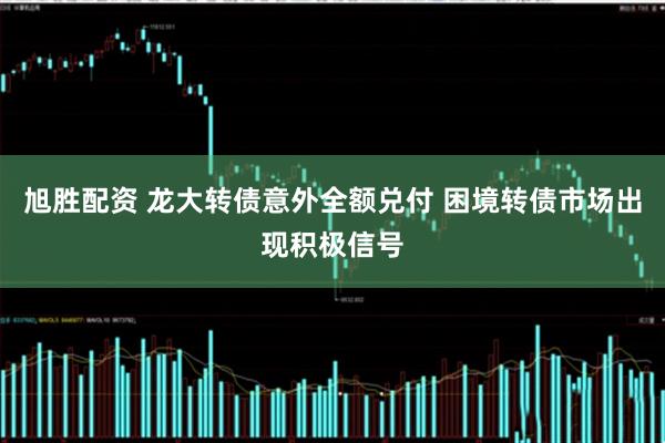 旭胜配资 龙大转债意外全额兑付 困境转债市场出现积极信号