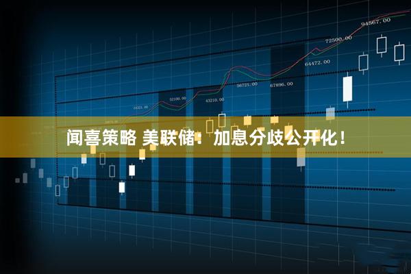 闻喜策略 美联储：加息分歧公开化！
